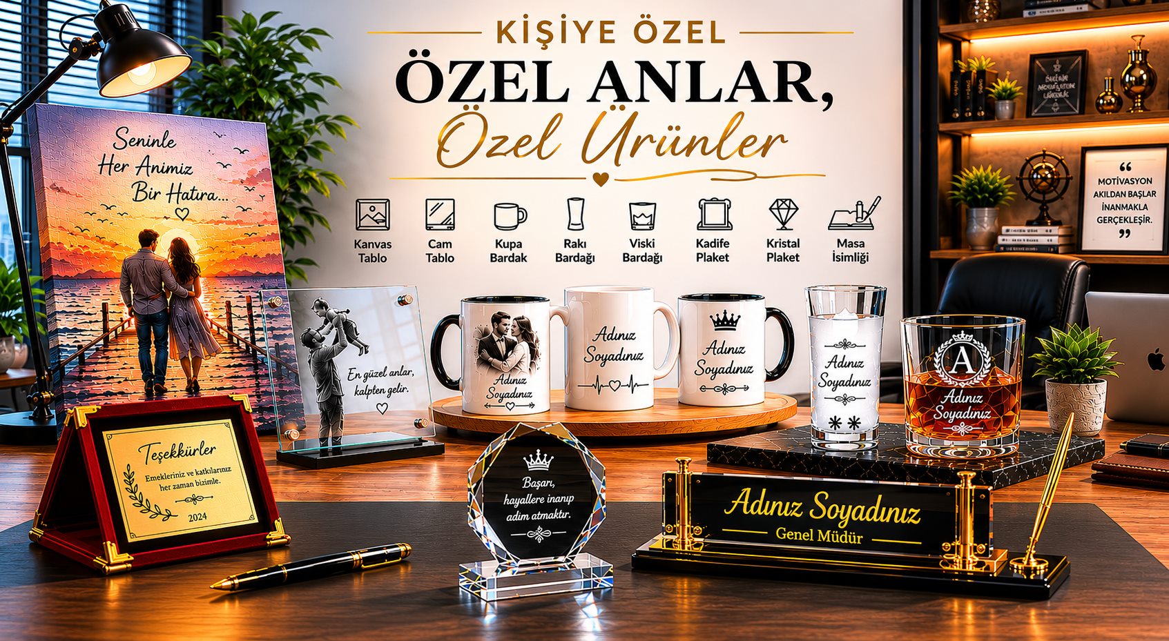 Kişiye özel tasarım ürünleri